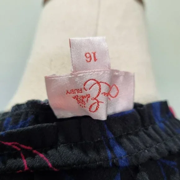 Leona Edmiston Multicolour Floral Long Sleeve Smock Dress Size 16 - Picture 8 of 10